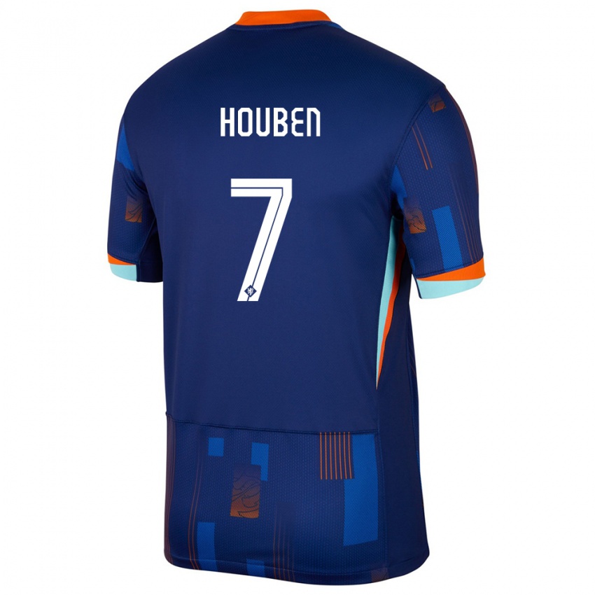 Homem Camisola Países Baixos Iggy Houben #7 Azul Alternativa 24-26 Camisa