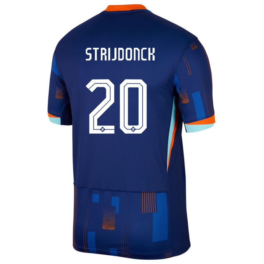 Homem Camisola Países Baixos Bayren Strijdonck #20 Azul Alternativa 24-26 Camisa