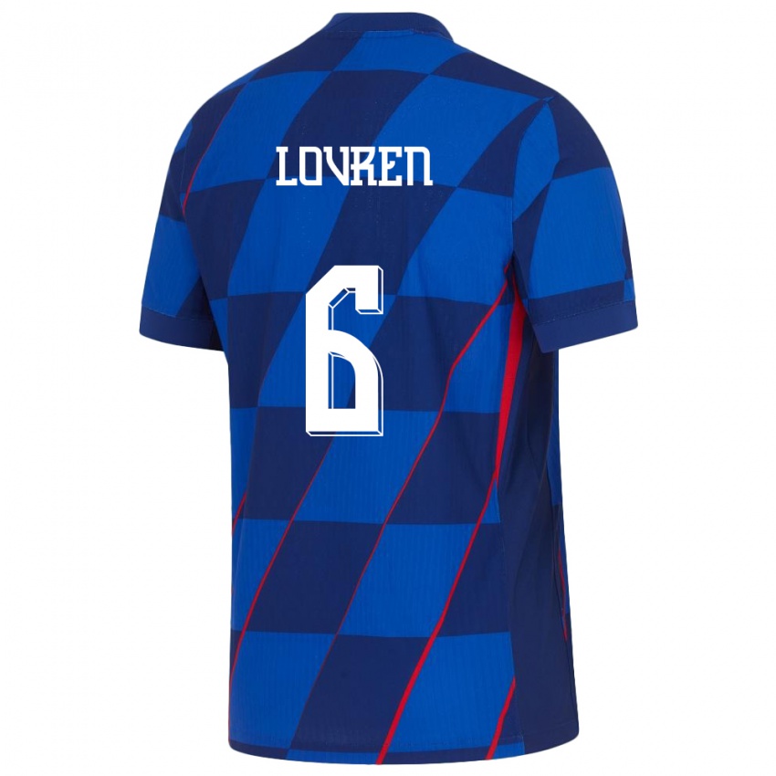 Homem Camisola Croácia Dejan Lovren #6 Azul Alternativa 24-26 Camisa
