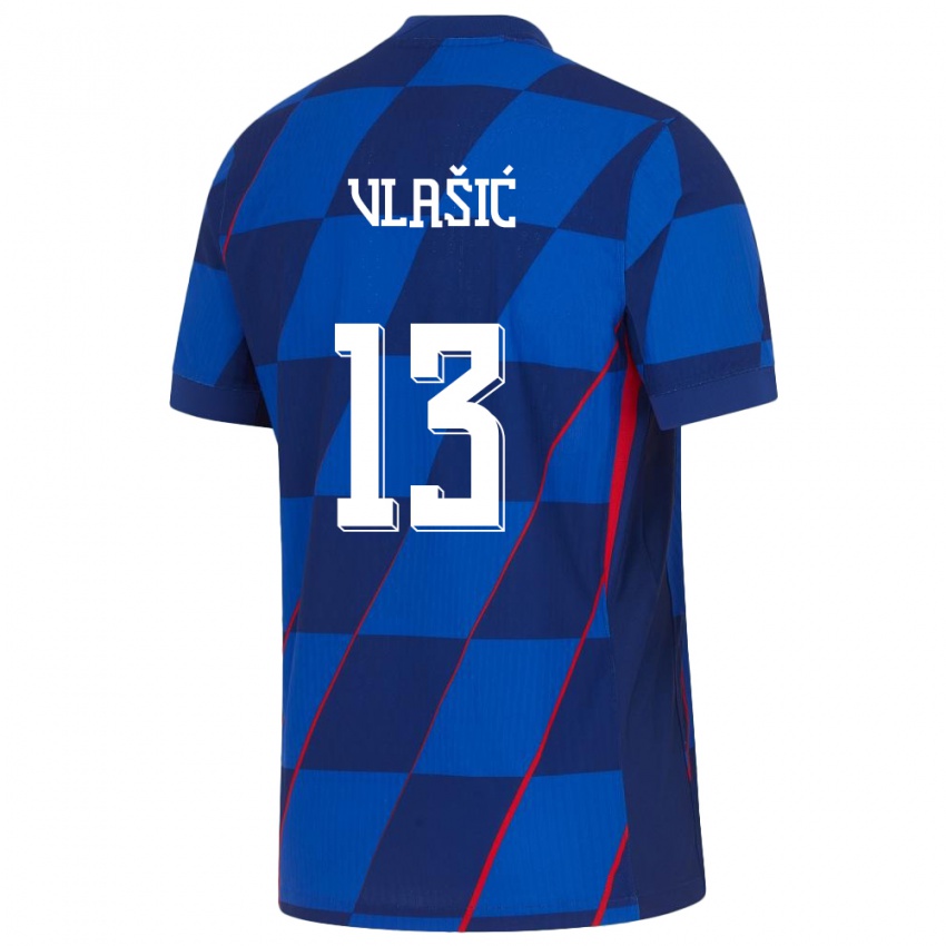 Homem Camisola Croácia Nikola Vlasic #13 Azul Alternativa 24-26 Camisa
