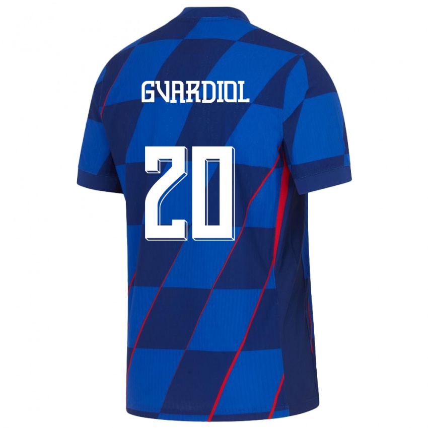 Homem Camisola Croácia Josko Gvardiol #20 Azul Alternativa 24-26 Camisa