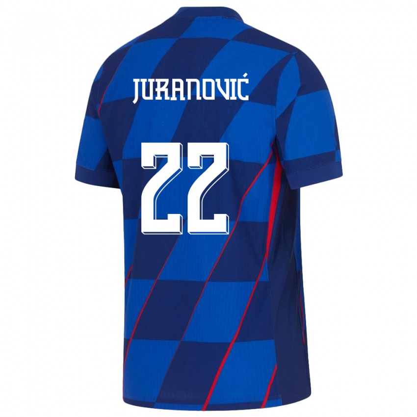 Homem Camisola Croácia Josip Juranovic #22 Azul Alternativa 24-26 Camisa