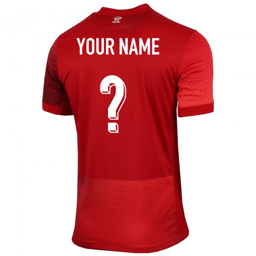 Homem Camisola Polónia Seu Nome #0 Vermelho Alternativa 24-26 Camisa