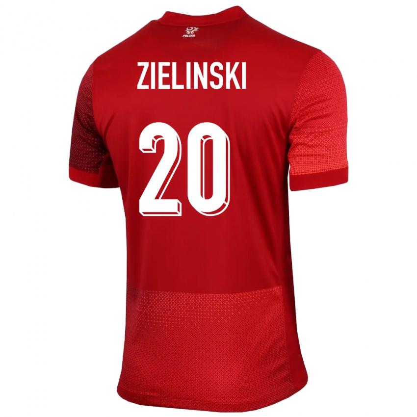 Homem Camisola Polónia Piotr Zielinski #20 Vermelho Alternativa 24-26 Camisa