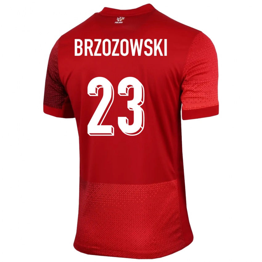Homem Camisola Polónia Milosz Brzozowski #23 Vermelho Alternativa 24-26 Camisa