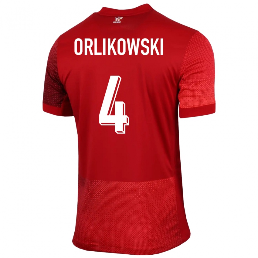 Homem Camisola Polónia Igor Orlikowski #4 Vermelho Alternativa 24-26 Camisa