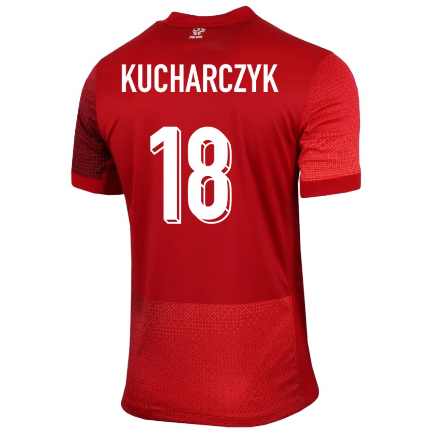 Homem Camisola Polónia Filip Kucharczyk #18 Vermelho Alternativa 24-26 Camisa