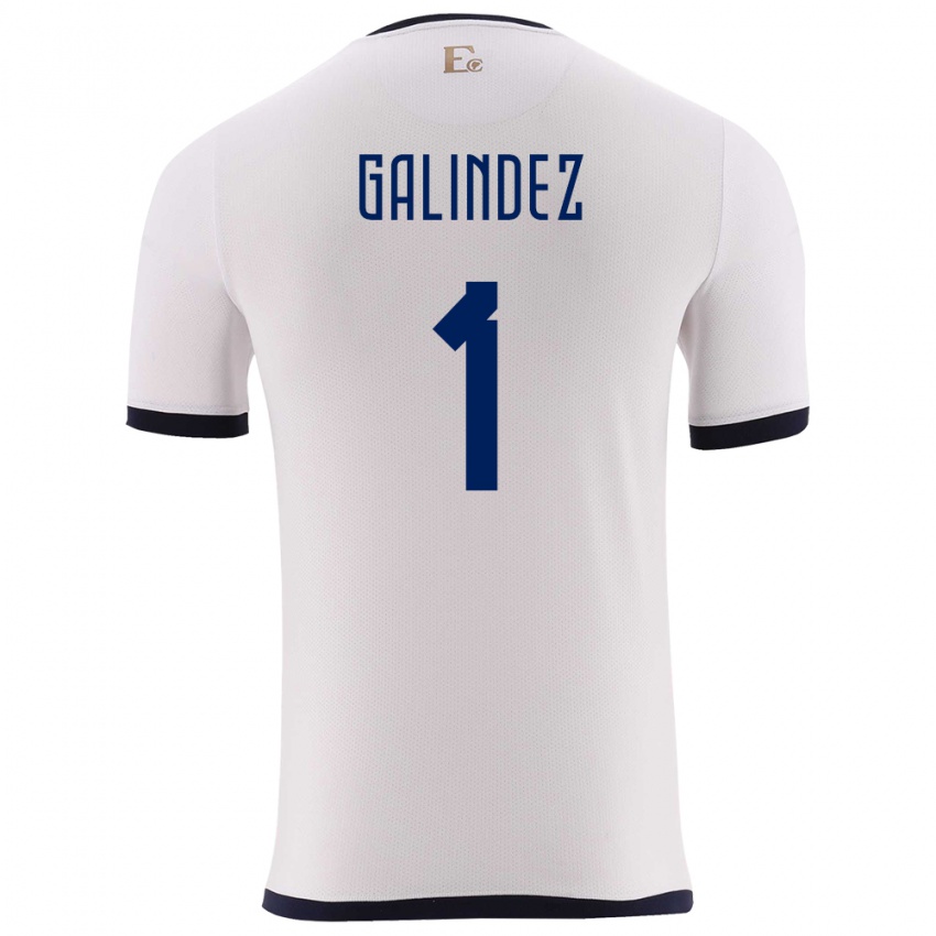Homem Camisola Equador Hernan Galindez #1 Branco Alternativa 24-26 Camisa