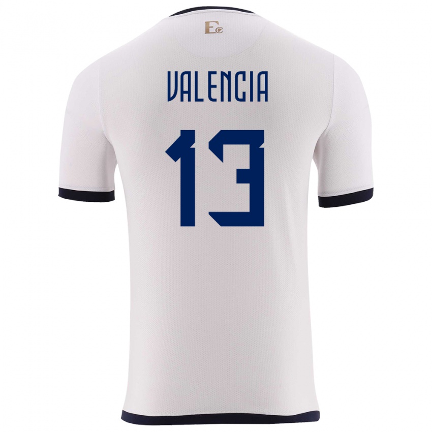 Homem Camisola Equador Enner Valencia #13 Branco Alternativa 24-26 Camisa