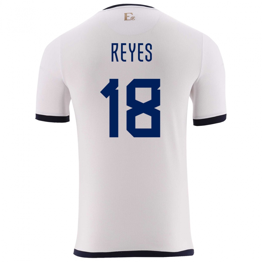 Homem Camisola Equador Ashley Reyes #18 Branco Alternativa 24-26 Camisa