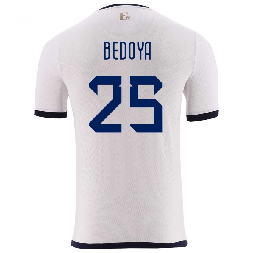 Homem Camisola Equador Jaydah Bedoya #25 Branco Alternativa 24-26 Camisa