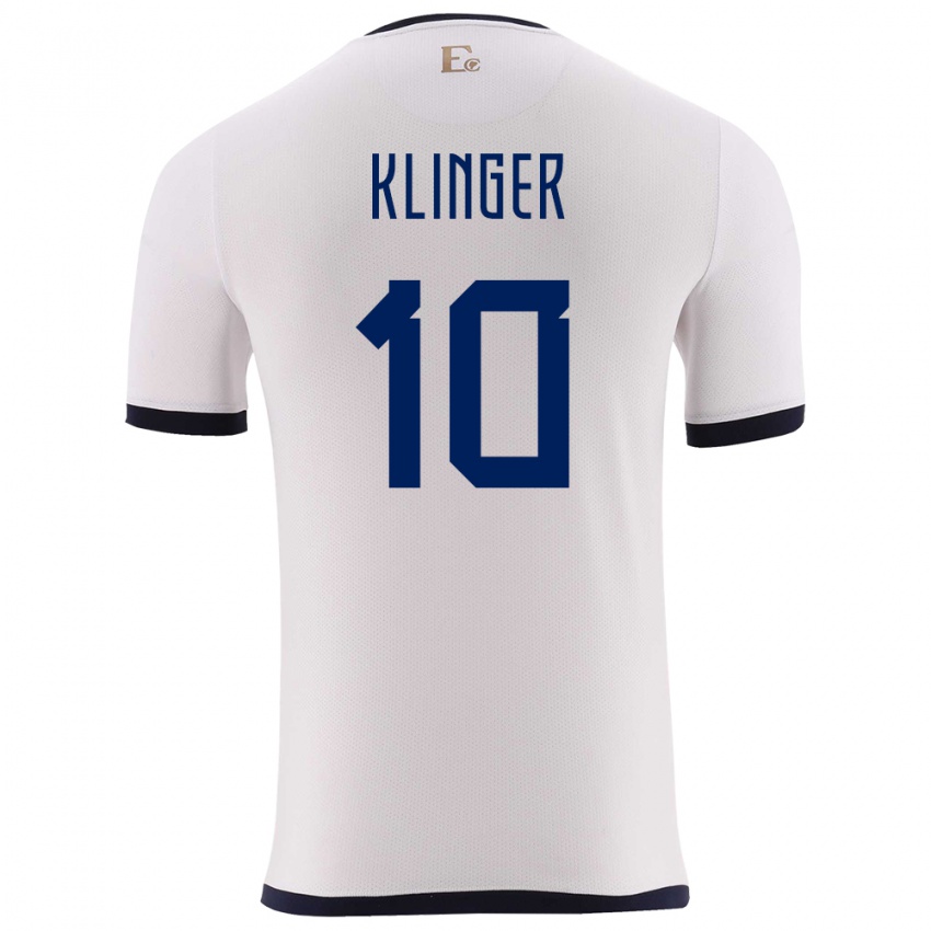 Homem Camisola Equador Jose Klinger #10 Branco Alternativa 24-26 Camisa