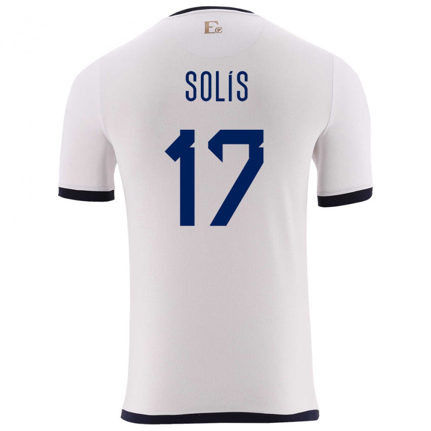 Homem Camisola Equador Mathias Solis #17 Branco Alternativa 24-26 Camisa