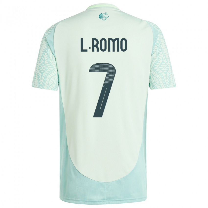 Homem Camisola México Luis Romo #7 Linho Verde Alternativa 24-26 Camisa