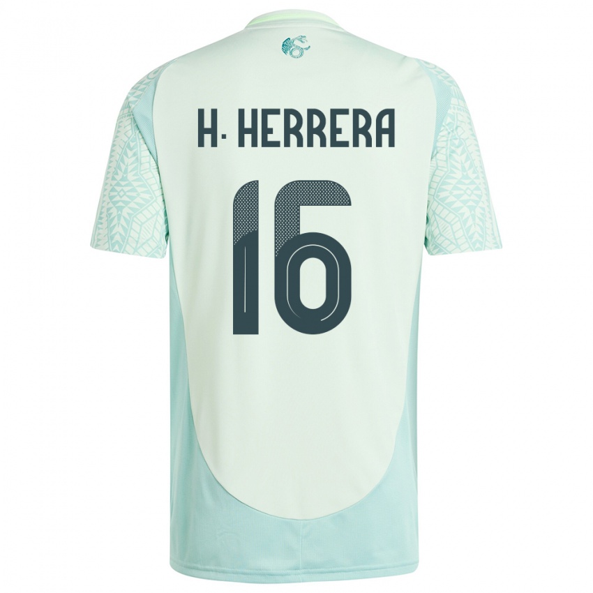 Homem Camisola México Hector Herrera #16 Linho Verde Alternativa 24-26 Camisa