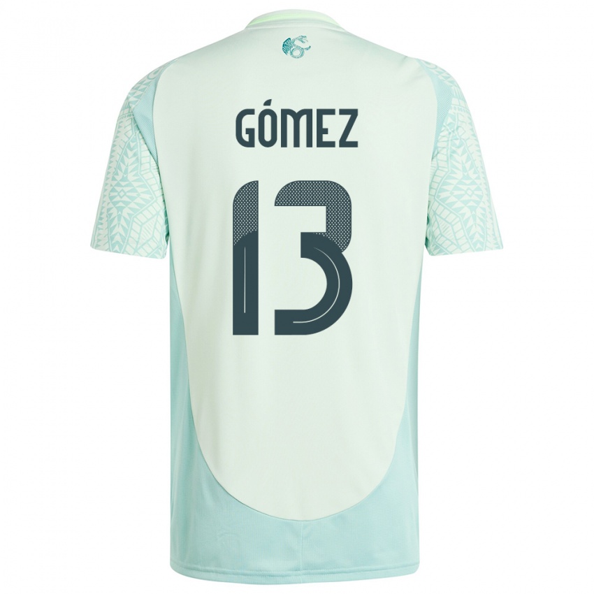 Homem Camisola México Diego Gomez #13 Linho Verde Alternativa 24-26 Camisa