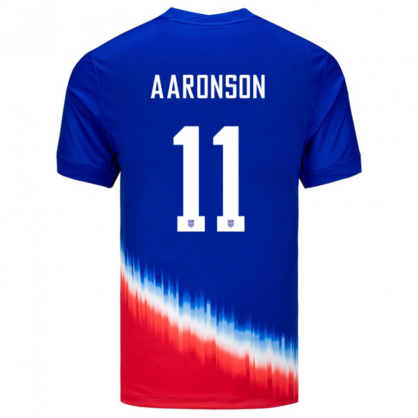 Homem Camisola Estados Unidos Brenden Aaronson #11 Azul Alternativa 24-26 Camisa