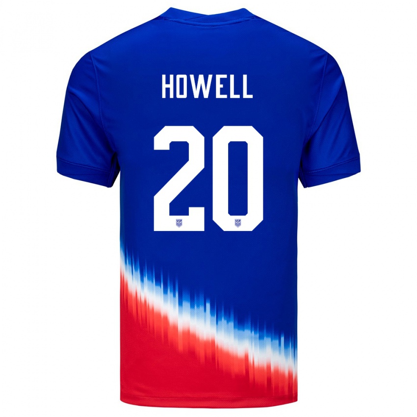 Homem Camisola Estados Unidos Jaelin Howell #20 Azul Alternativa 24-26 Camisa