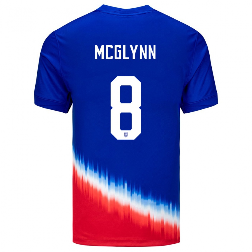 Homem Camisola Estados Unidos Jack Mcglynn #8 Azul Alternativa 24-26 Camisa