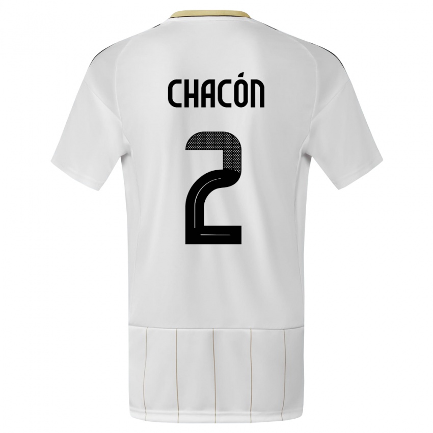 Homem Camisola Costa Rica Daniel Chacon #2 Branco Alternativa 24-26 Camisa