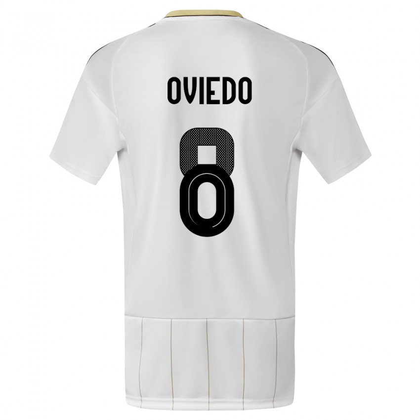 Homem Camisola Costa Rica Bryan Oviedo #8 Branco Alternativa 24-26 Camisa