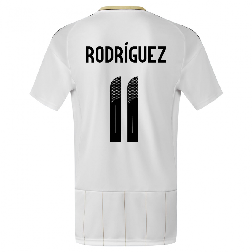 Homem Camisola Costa Rica Raquel Rodriguez #11 Branco Alternativa 24-26 Camisa