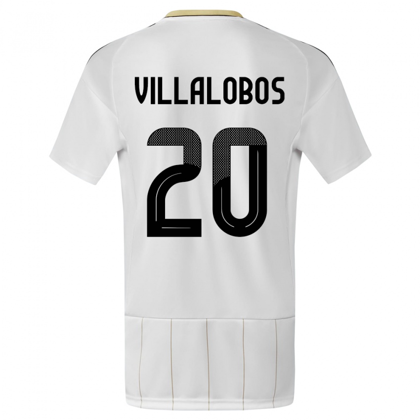 Homem Camisola Costa Rica Fabiola Villalobos #20 Branco Alternativa 24-26 Camisa