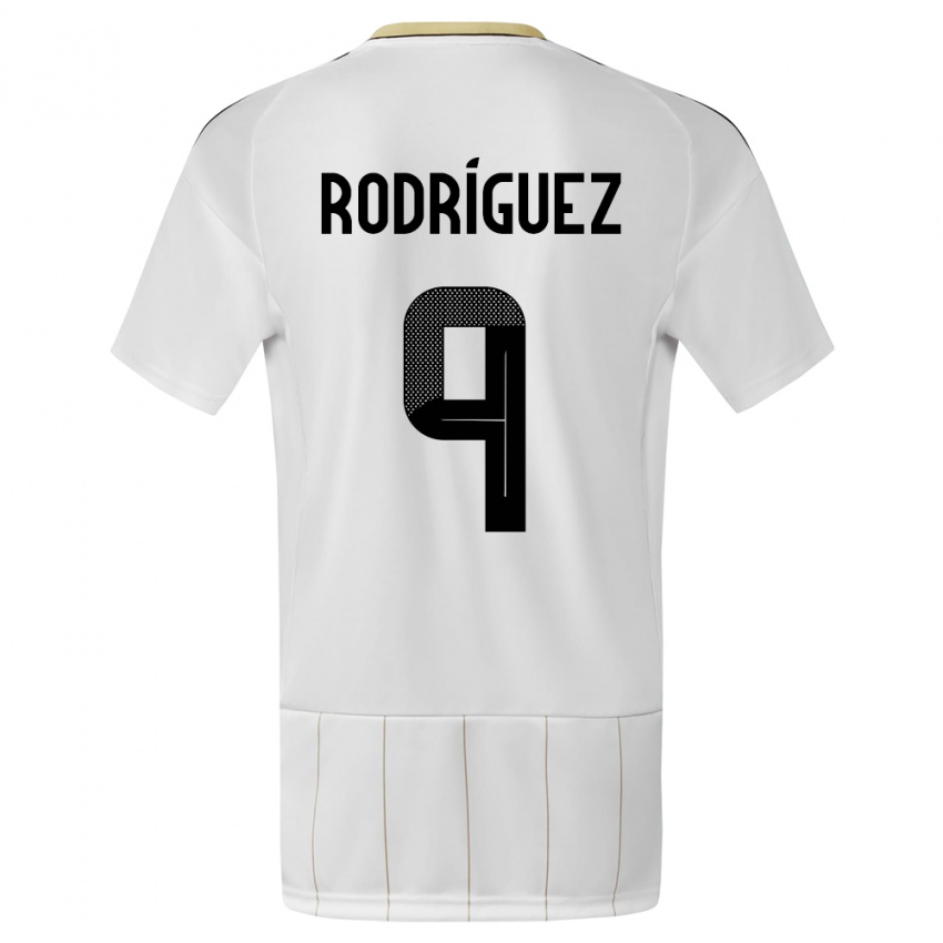 Homem Camisola Costa Rica Doryan Rodriguez #9 Branco Alternativa 24-26 Camisa