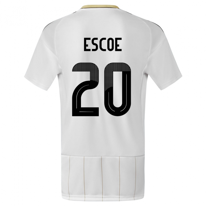 Homem Camisola Costa Rica Enyel Escoe #20 Branco Alternativa 24-26 Camisa