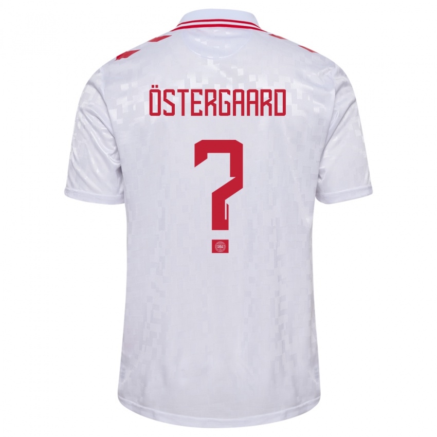 Homem Camisola Dinamarca Christian Östergaard #0 Branco Alternativa 24-26 Camisa