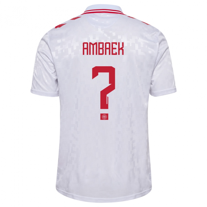 Homem Camisola Dinamarca Jacob Ambaek #0 Branco Alternativa 24-26 Camisa