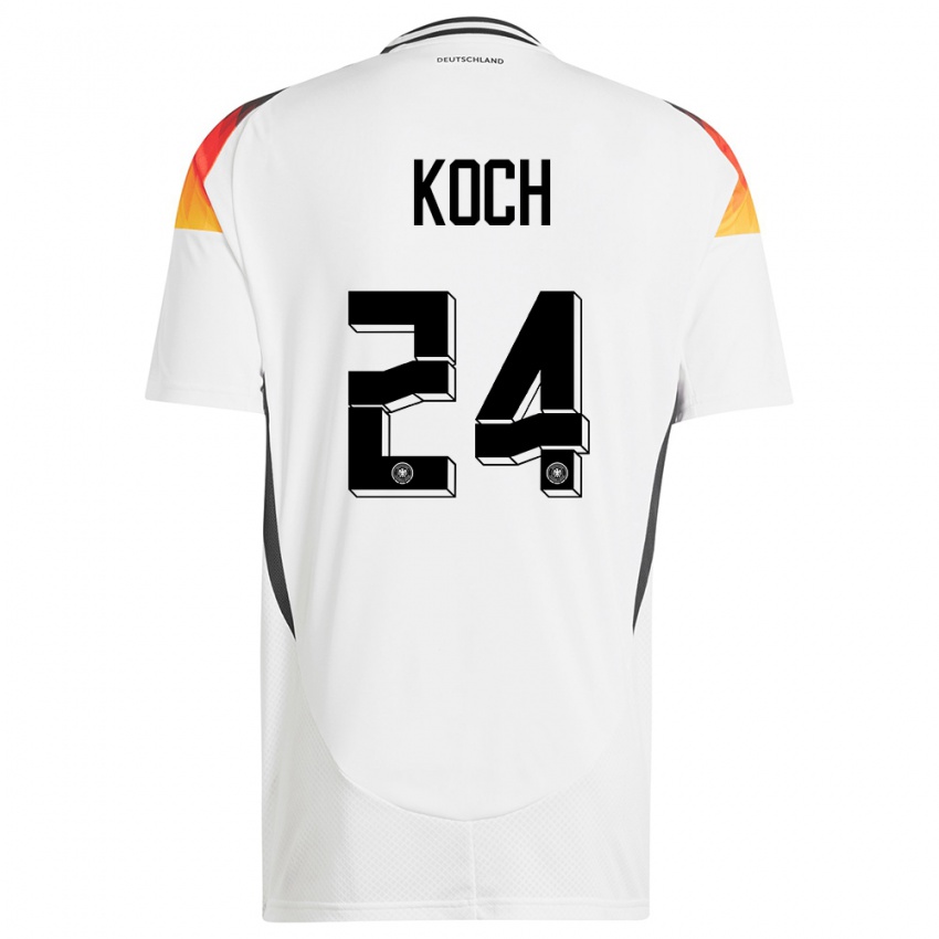 Mulher Camisola Alemanha Robin Koch #24 Branco Principal 24-26 Camisa