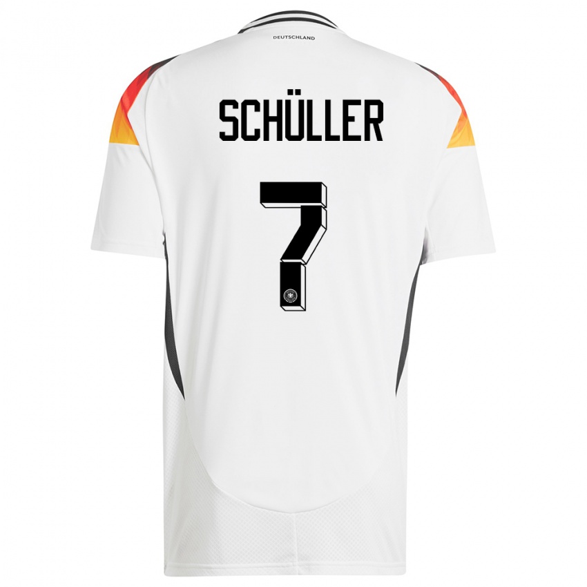 Mulher Camisola Alemanha Lea Schuller #7 Branco Principal 24-26 Camisa