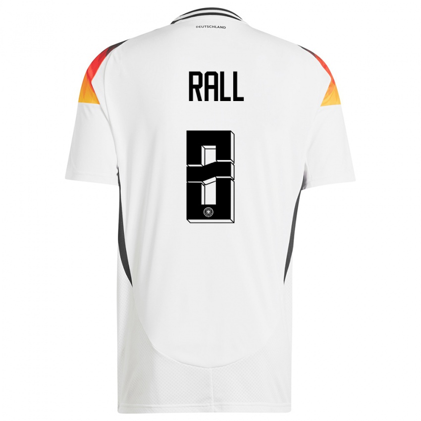 Mulher Camisola Alemanha Maximiliane Rall #8 Branco Principal 24-26 Camisa