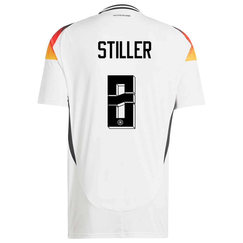 Mulher Camisola Alemanha Angelo Stiller #8 Branco Principal 24-26 Camisa
