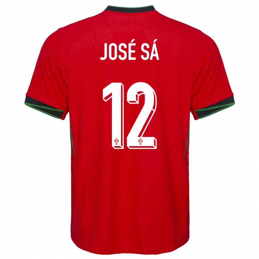 Mulher Camisola Portugal Jose Sa #12 Vermelho Principal 24-26 Camisa