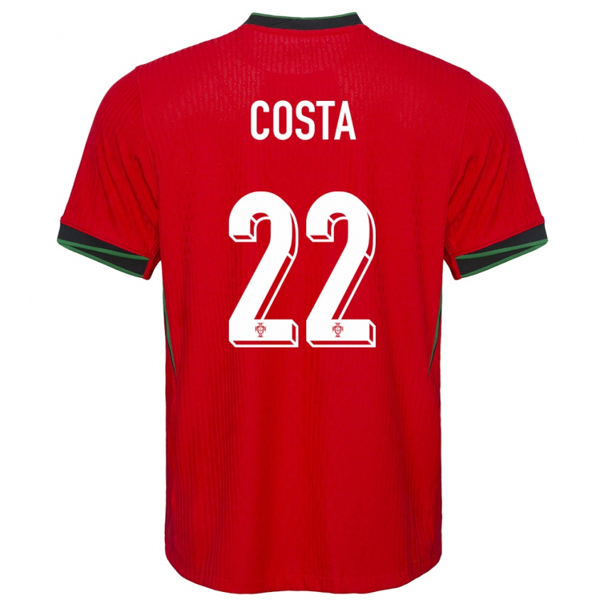 Mulher Camisola Portugal Diogo Costa #22 Vermelho Principal 24-26 Camisa