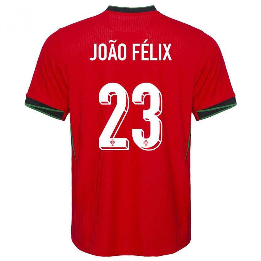 Mulher Camisola Portugal Joao Felix #23 Vermelho Principal 24-26 Camisa