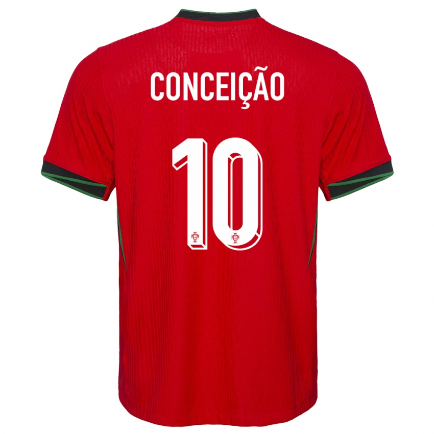 Mulher Camisola Portugal Francisco Conceicao #10 Vermelho Principal 24-26 Camisa