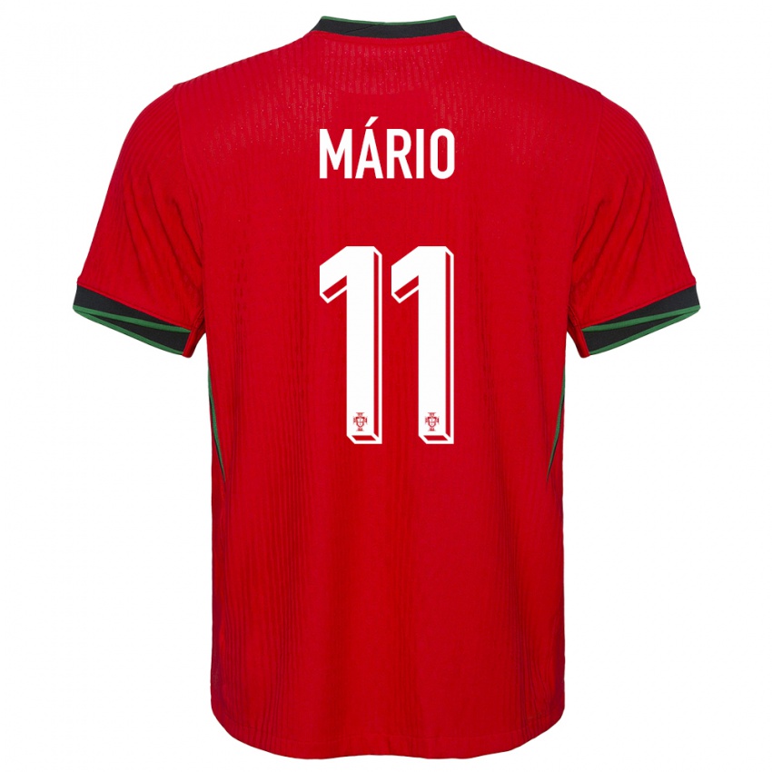 Mulher Camisola Portugal Joao Mario #11 Vermelho Principal 24-26 Camisa