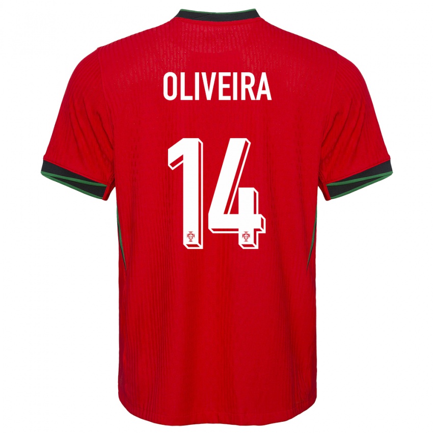 Mulher Camisola Portugal Hugo Oliveira #14 Vermelho Principal 24-26 Camisa