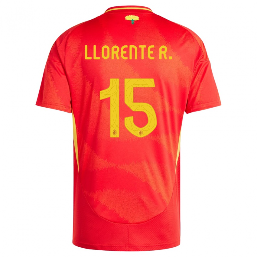 Mulher Camisola Espanha Diego Llorente #15 Vermelho Principal 24-26 Camisa
