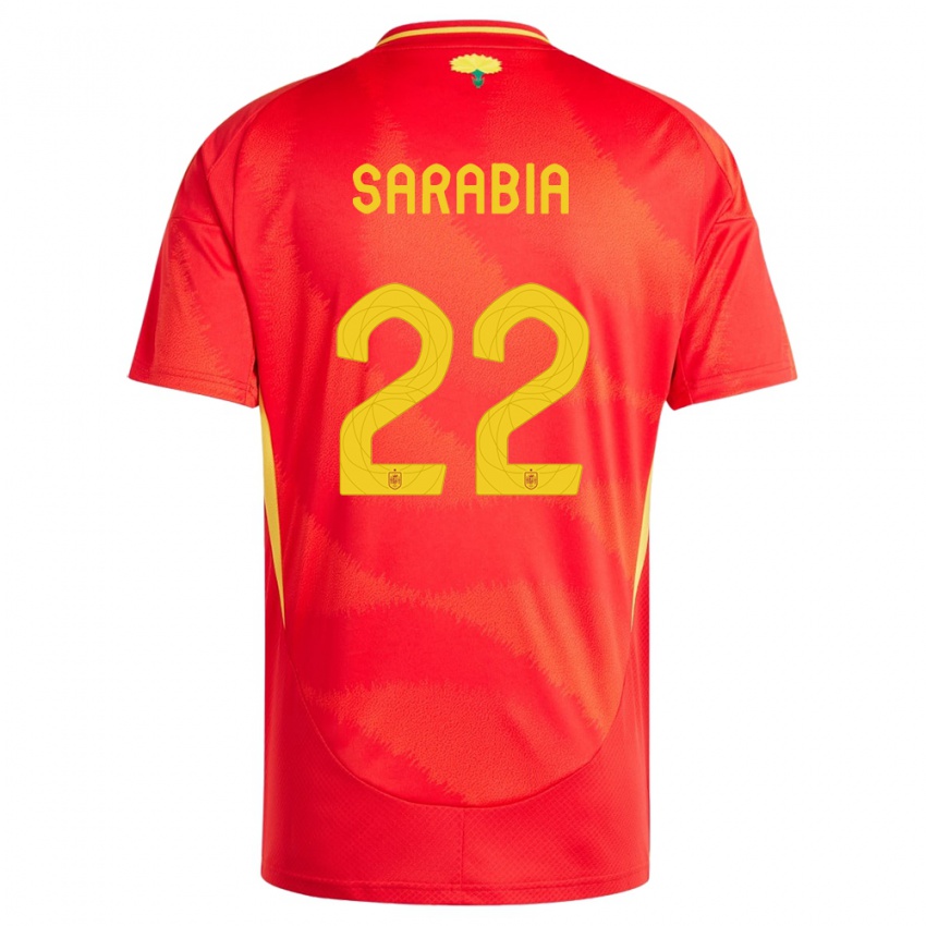 Mulher Camisola Espanha Pablo Sarabia #22 Vermelho Principal 24-26 Camisa