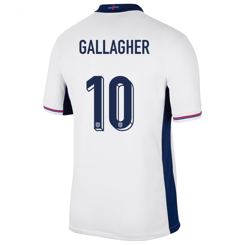 Mulher Camisola Inglaterra Conor Gallagher #10 Branco Principal 24-26 Camisa