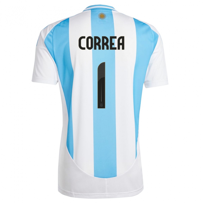 Mulher Camisola Argentina Vanina Correa #1 Branco Azul Principal 24-26 Camisa