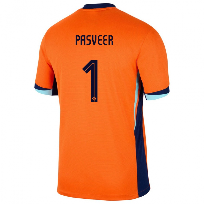 Mulher Camisola Países Baixos Remko Pasveer #1 Laranja Principal 24-26 Camisa