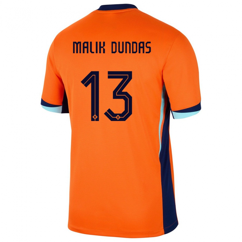 Mulher Camisola Países Baixos Noa Malik Dundas #13 Laranja Principal 24-26 Camisa