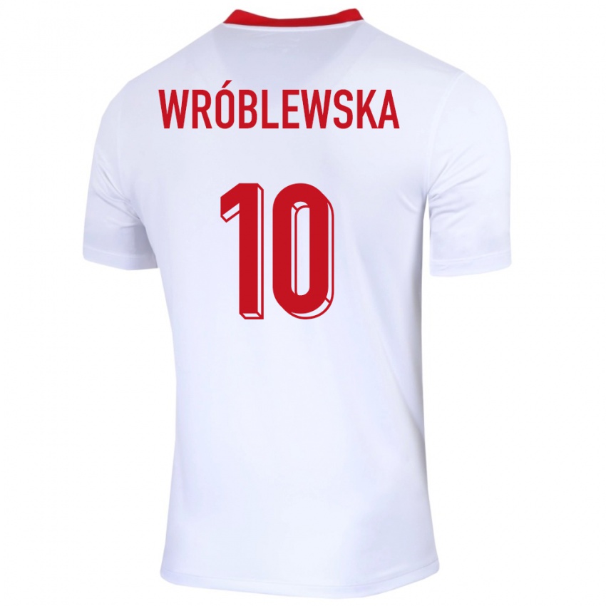 Mulher Camisola Polónia Joanna Wroblewska #10 Branco Principal 24-26 Camisa