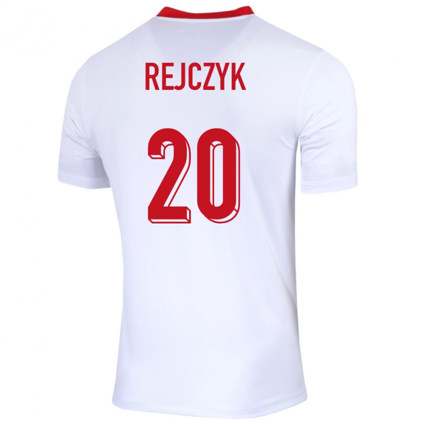 Mulher Camisola Polónia Filip Rejczyk #20 Branco Principal 24-26 Camisa