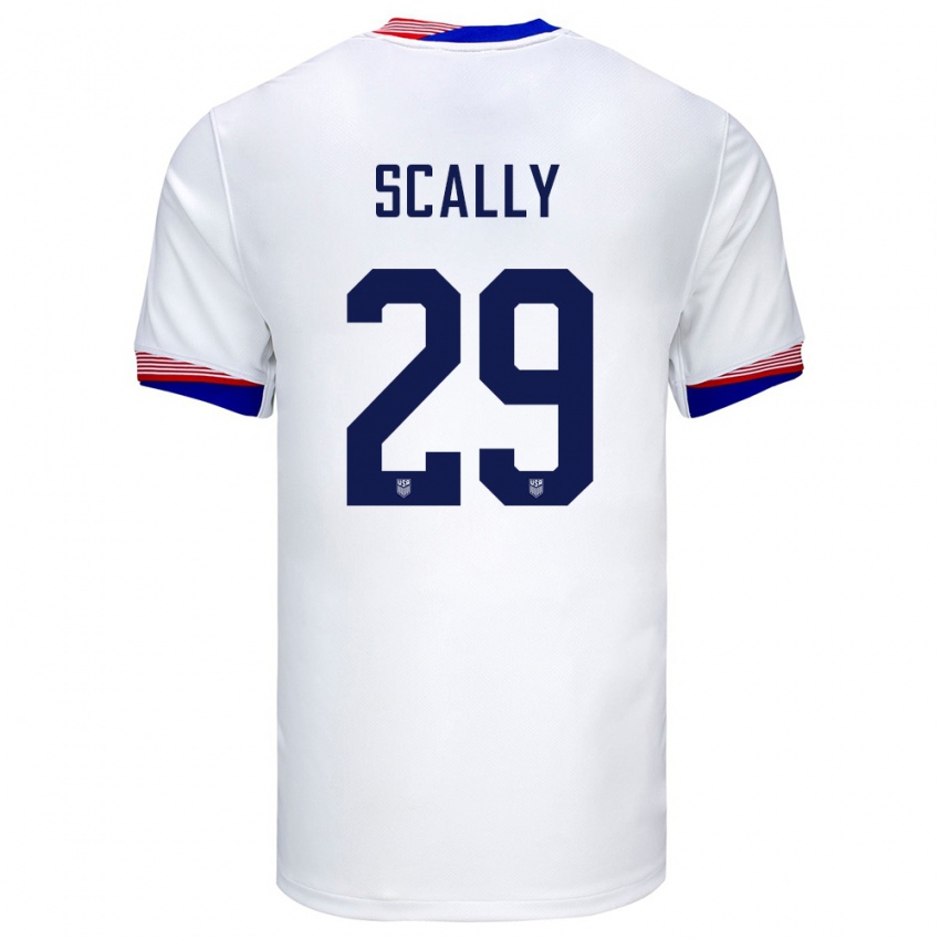Mulher Camisola Estados Unidos Joseph Scally #29 Branco Principal 24-26 Camisa
